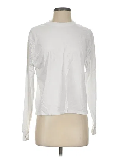 Pre-owned Outdoor Voices Long Sleeve T-shirt In White