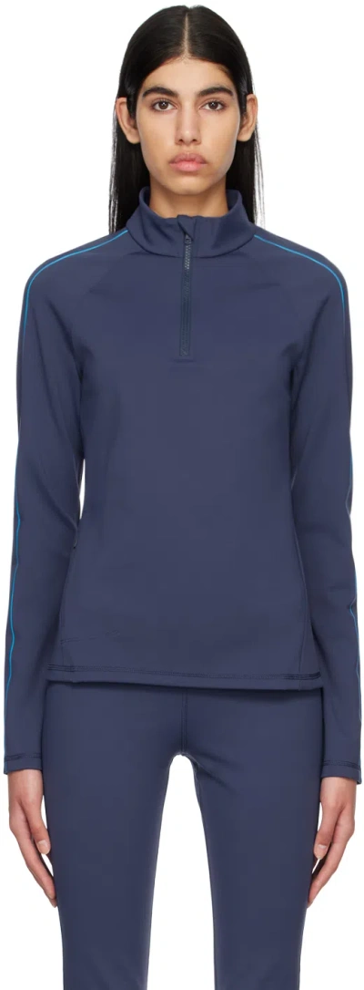 Outdoor Voices Frostknit 1/4 Zip Pullover In Dark Sky