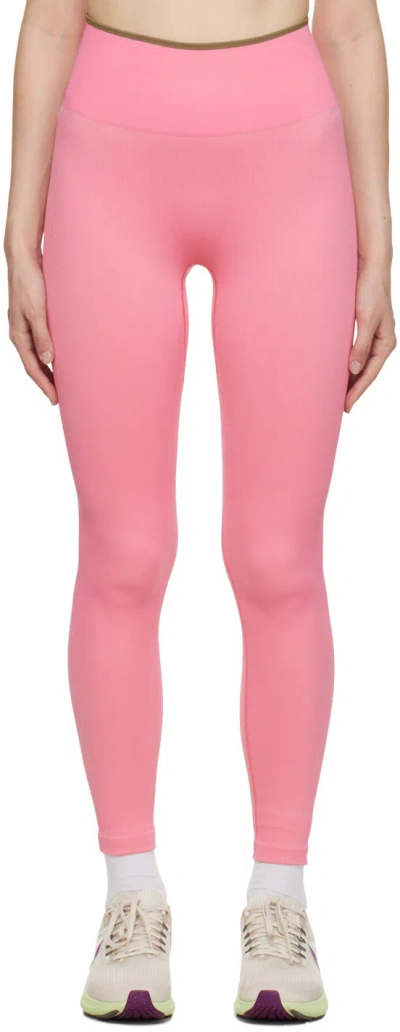 Outdoor Voices Ribbed Stretch 7/8 Leggings In Bubblegum