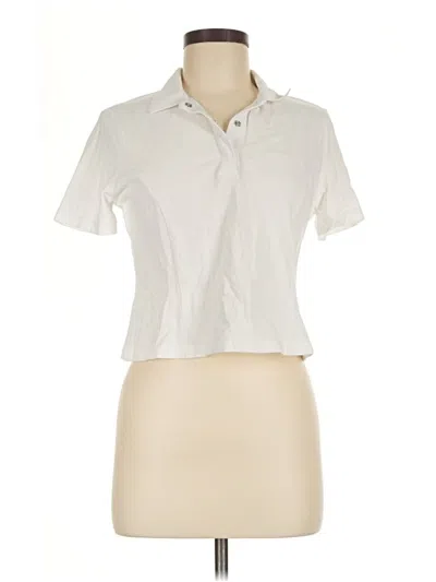 Pre-owned Outdoor Voices Short Sleeve Polo Shirt In Ivory
