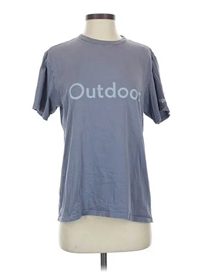Pre-owned Outdoor Voices Short Sleeve T-shirt In Blue