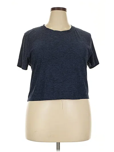 Pre-owned Outdoor Voices Short Sleeve T-shirt In Blue