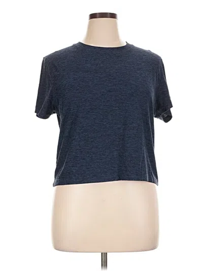 Pre-owned Outdoor Voices Short Sleeve T-shirt In Blue