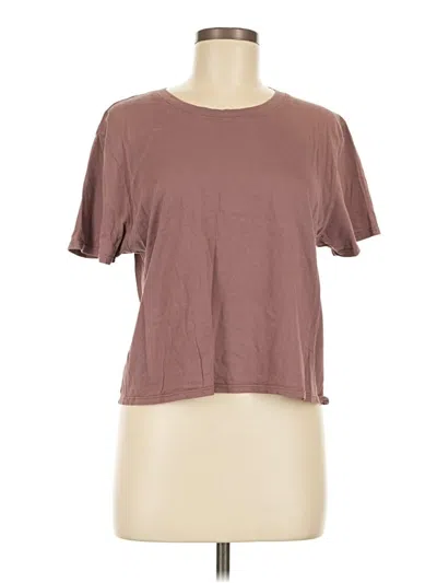 Pre-owned Outdoor Voices Short Sleeve T-shirt In Brown