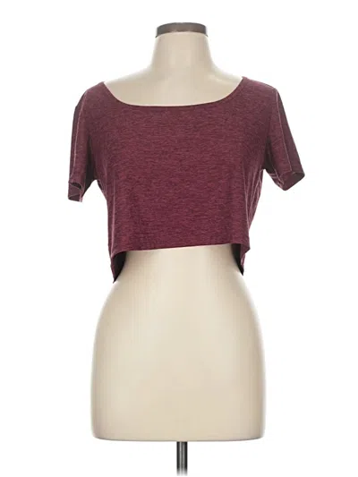 Pre-owned Outdoor Voices Short Sleeve T-shirt In Burgundy