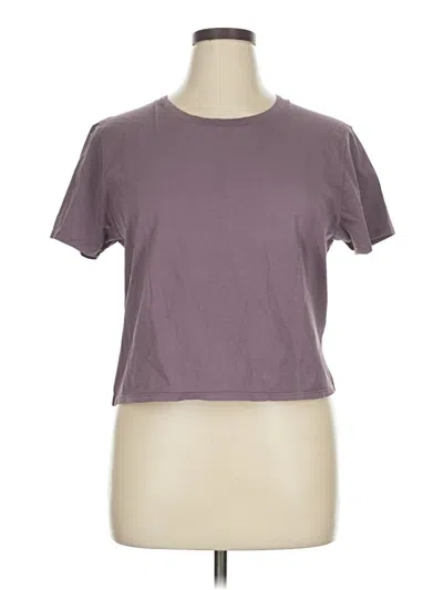 Pre-owned Outdoor Voices Short Sleeve T-shirt In Purple