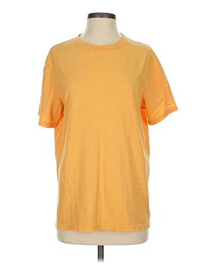 Pre-owned Outdoor Voices Short Sleeve T-shirt In Yellow