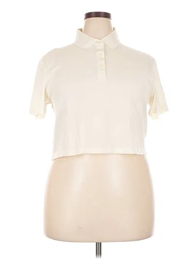 Pre-owned Outdoor Voices Short Sleeve Turtleneck In Ivory