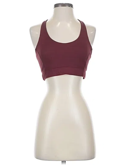 Pre-owned Outdoor Voices Sports Bra In Burgundy
