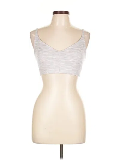 Pre-owned Outdoor Voices Sports Bra In Silver