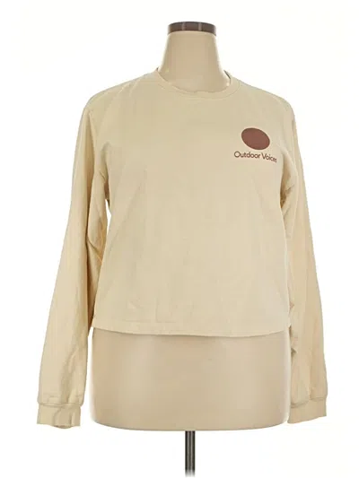 Pre-owned Outdoor Voices Sweatshirt In Tan