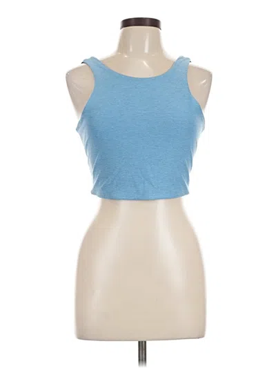 Pre-owned Outdoor Voices Tank Top Blue Halter Neckline Tops