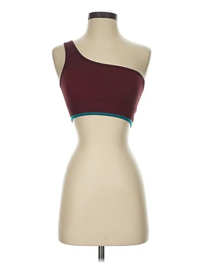 Pre-owned Outdoor Voices Tank Top Burgundy Strapless Neckline Tops
