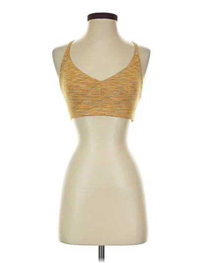 Pre-owned Outdoor Voices Tank Top Gold Strapless Neckline Tops