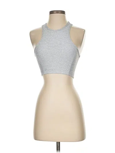 Pre-owned Outdoor Voices Tank Top Gray Halter Neckline Tops