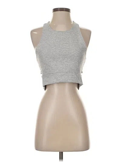 Pre-owned Outdoor Voices Tank Top Gray Halter Neckline Tops