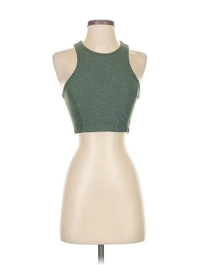 Pre-owned Outdoor Voices Tank Top Green Crew Neck Tops