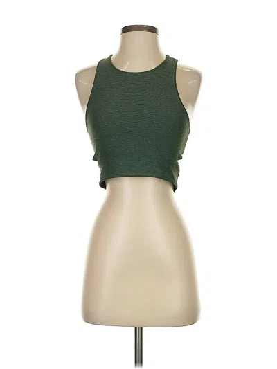 Pre-owned Outdoor Voices Tank Top Green Halter Neckline Tops