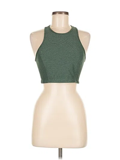 Pre-owned Outdoor Voices Tank Top Green Halter Neckline Tops