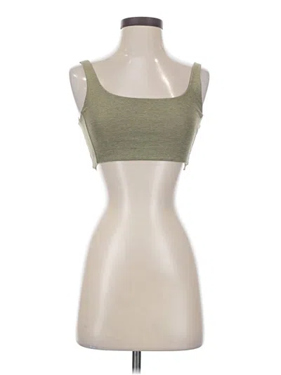 Pre-owned Outdoor Voices Tank Top Green Strapless Neckline Tops