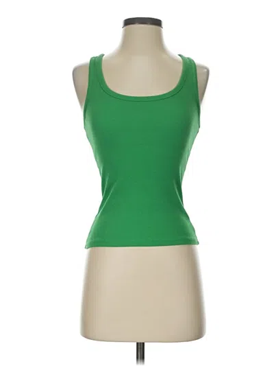 Pre-owned Outdoor Voices Tank Top Green Strapless Neckline Tops