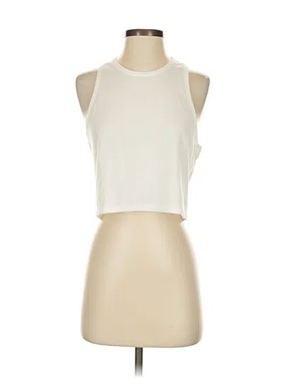 Pre-owned Outdoor Voices Tank Top Ivory Halter Neckline Tops In White