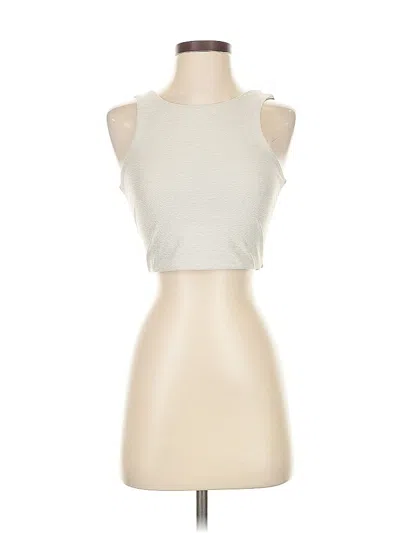 Pre-owned Outdoor Voices Tank Top Ivory Strapless Neckline Tops In White