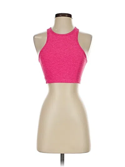 Pre-owned Outdoor Voices Tank Top Pink Halter Neckline Tops