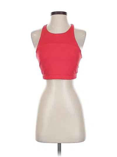 Pre-owned Outdoor Voices Tank Top Red Halter Neckline Tops