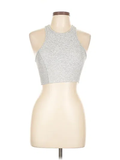 Pre-owned Outdoor Voices Tank Top Silver Halter Neckline Tops