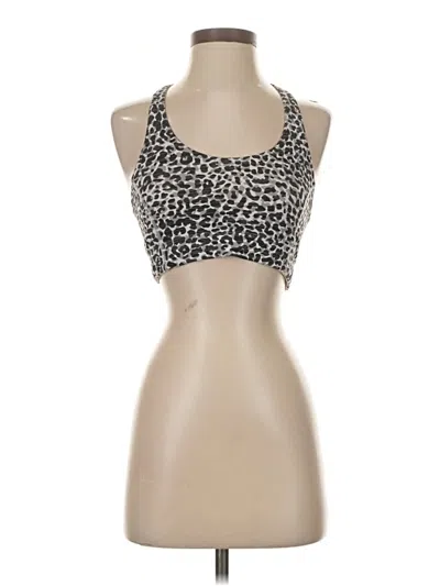 Pre-owned Outdoor Voices Tank Top Silver Halter Neckline Tops