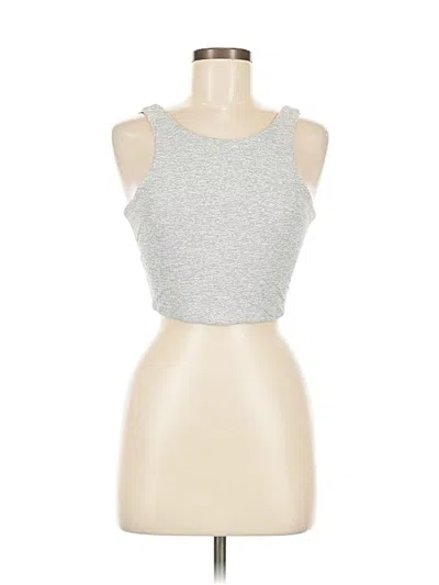 Pre-owned Outdoor Voices Tank Top Silver Strapless Neckline Tops