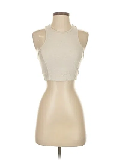 Pre-owned Outdoor Voices Tank Top Tan Halter Neckline Tops In Brown