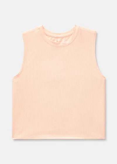 Outdoor Voices Thinkfast Mesh Cropped Muscle Tank Top In Snapdragon