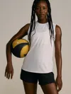 Outdoor Voices Thinkfast Mesh Muscle Tank Top In Brilliant White
