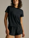 Outdoor Voices Thinkfast Mesh Shortsleeve In Black