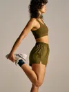 Outdoor Voices Zephyr 3" Shorts In Dark Olive