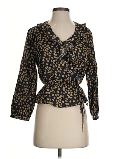 Outerknown 3/4 Sleeve Blouse In Blue