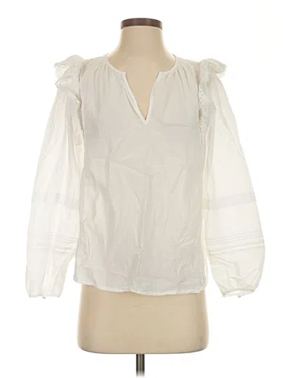 Pre-owned Outerknown 3/4 Sleeve Blouse In Ivory