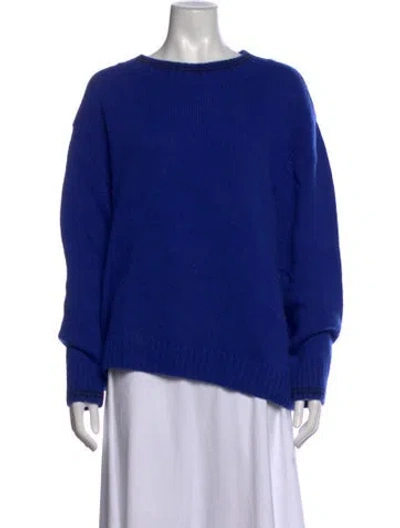 Pre-owned Outerknown Cashmere Crew Neck Sweater In Blue