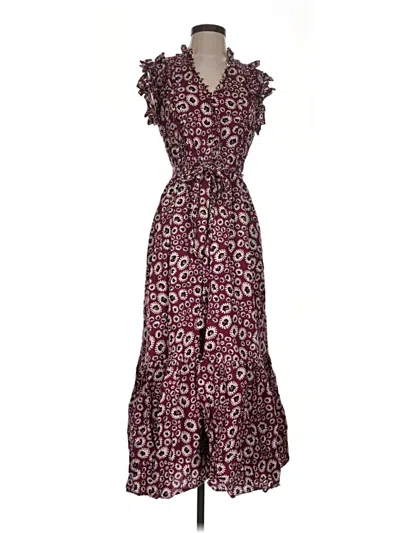 Pre-owned Outerknown Casual Dress In Burgundy