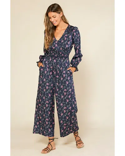 Outerknown City Lights Silk-blend Jumpsuit In Blue