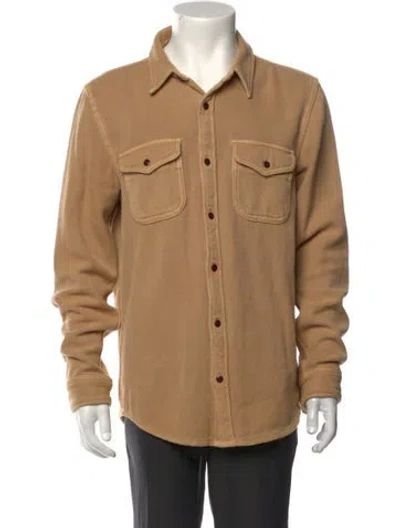 Pre-owned Outerknown Collar Long Sleeve Pullover In Neutrals
