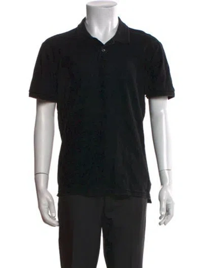 Pre-owned Outerknown Collar Short Sleeve Polo Shirt In Black