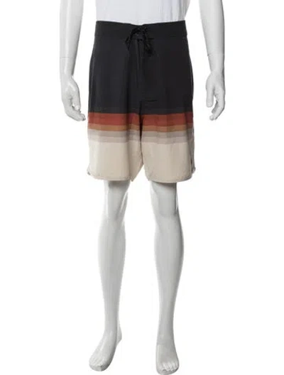 Pre-owned Outerknown Colorblock Pattern Shorts W/ Tags In Neutrals
