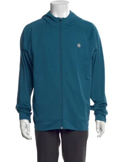 Pre-owned Outerknown Crew Neck Long Sleeve Hoodie In Blue