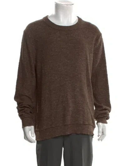 Pre-owned Outerknown Crew Neck Long Sleeve Pullover In Brown