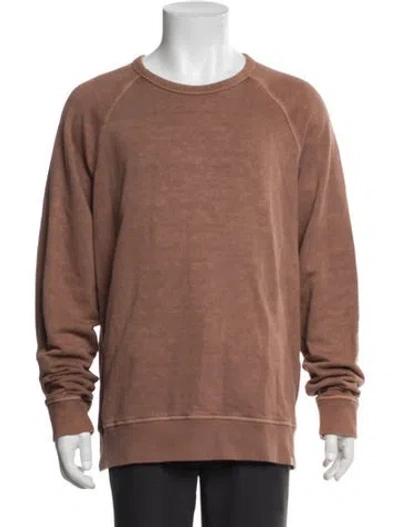 Pre-owned Outerknown Crew Neck Long Sleeve Pullover In Brown