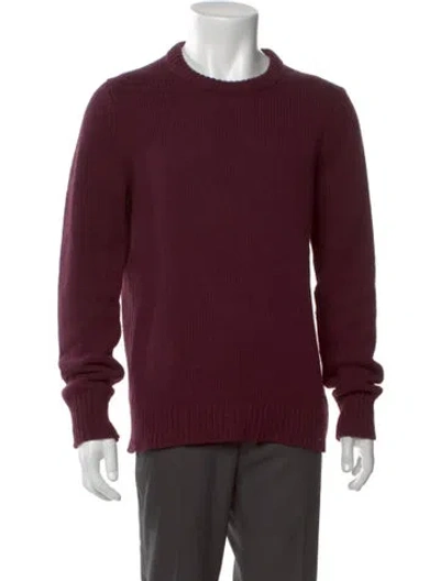 Pre-owned Outerknown Crew Neck Long Sleeve Pullover In Burgundy