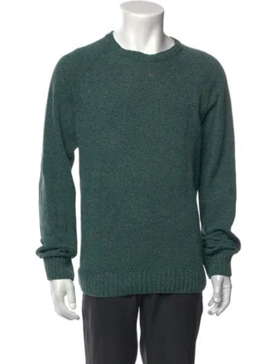 Pre-owned Outerknown Crew Neck Long Sleeve Pullover In Green